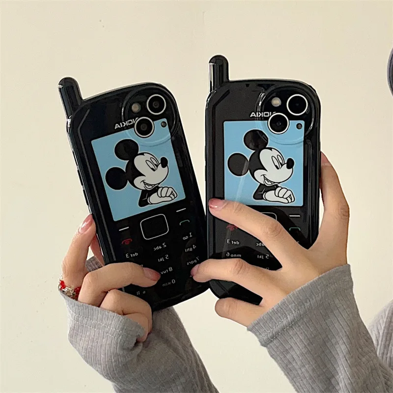 

cartoon classic blue Mickey for iPhoneXS/XR/11/12promax/13 apple Disney phone case cute mobile phone protective shell soft cover