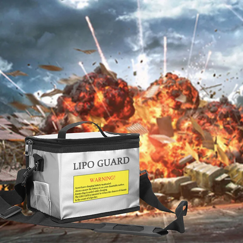 Sac ignifuge pour batterie LiPo - Protection feu charge/stockage