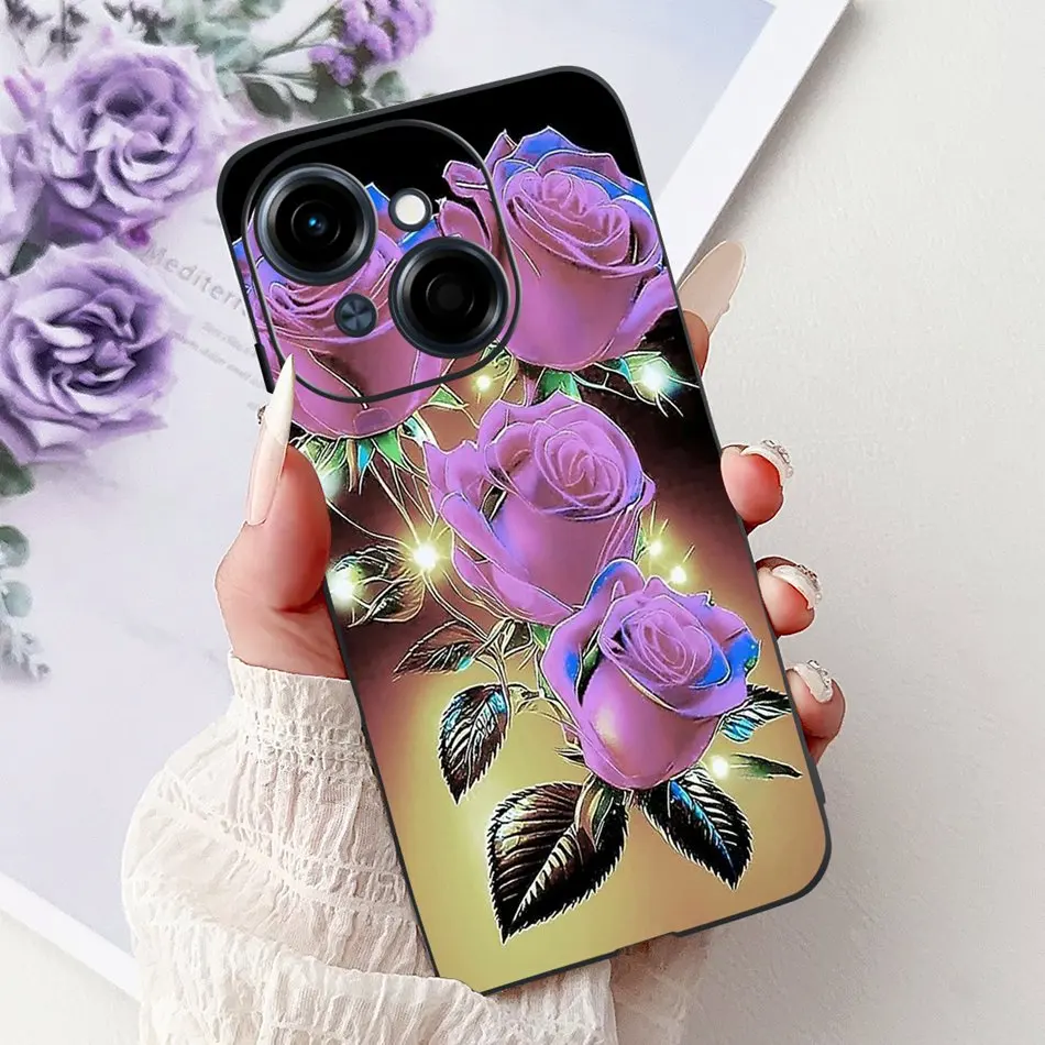 Fashion Cool Pattern Black Silicone Soft Phone Case