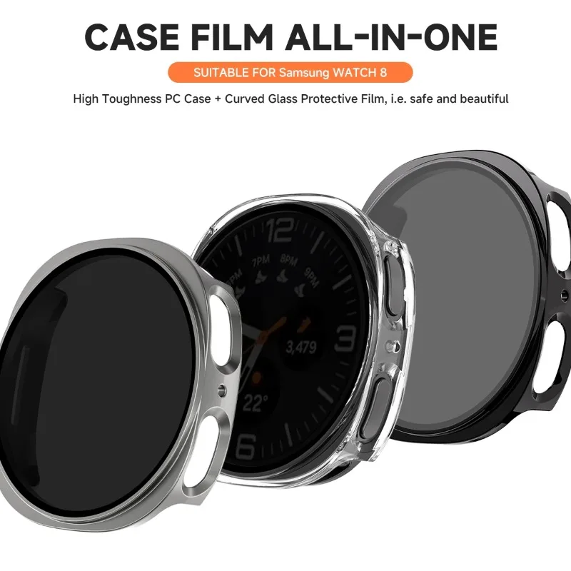 Enhanced Privacy Film and Protective PC Case with Tempered Glass Screen Protector