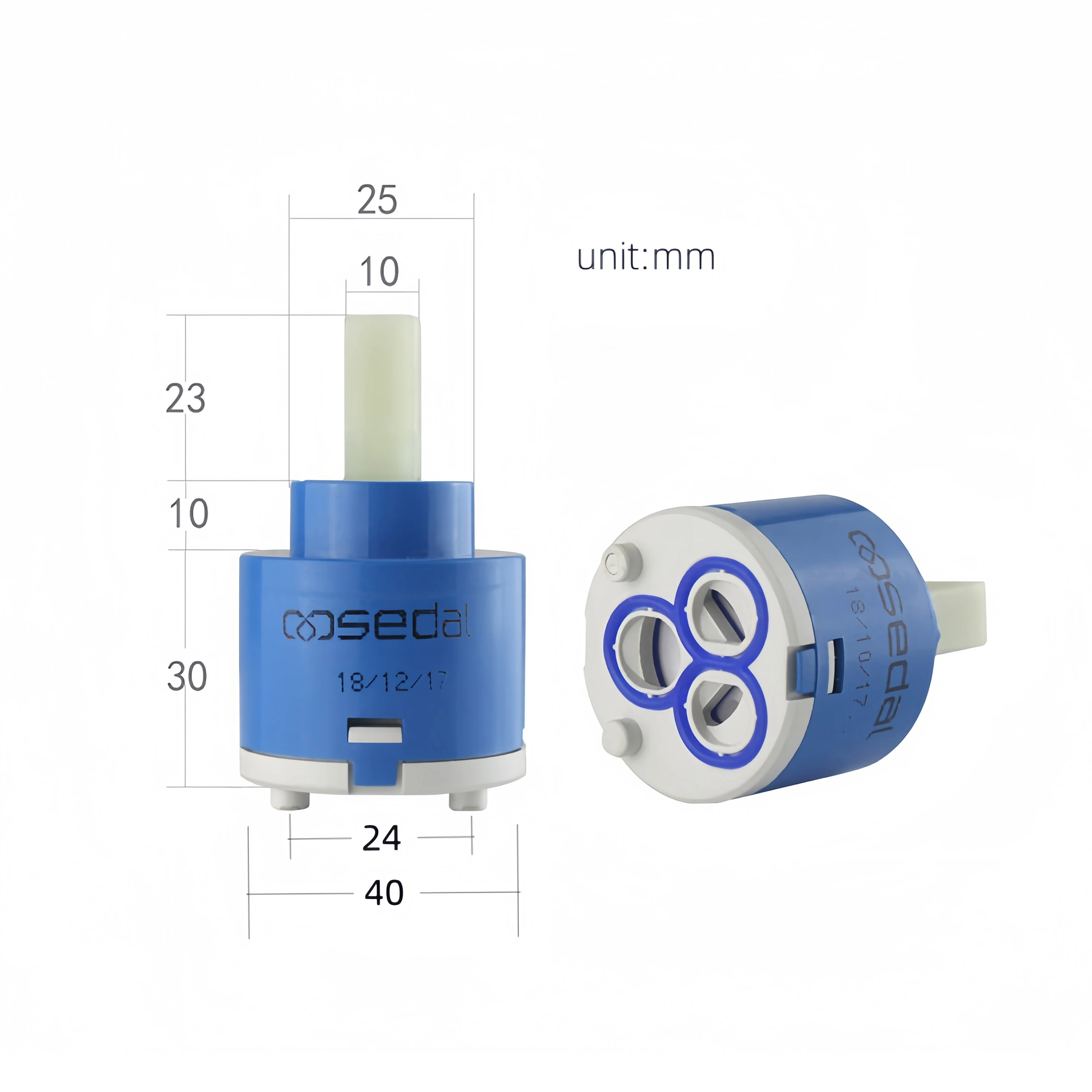 Tap Mixing Water Ceramic Valve Core Kitchen Basin Hot And Cold Water Faucet Valve Core Faucet Accessories 35/40MM Repair Parts