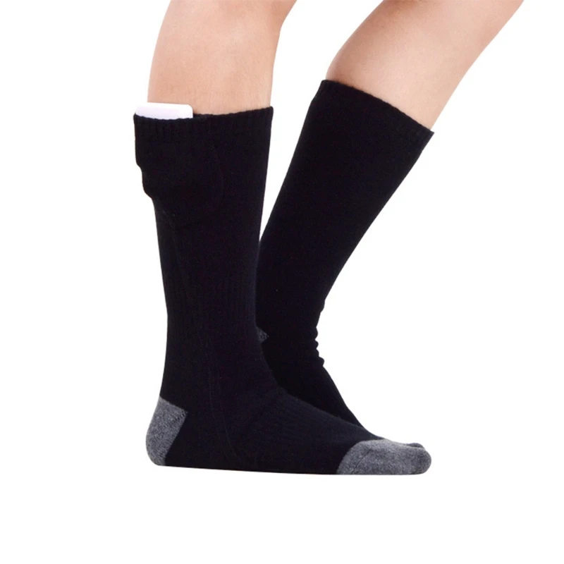 Unisex Winter Thermal Warm Electric Heated Socks with Rechargeable Battery