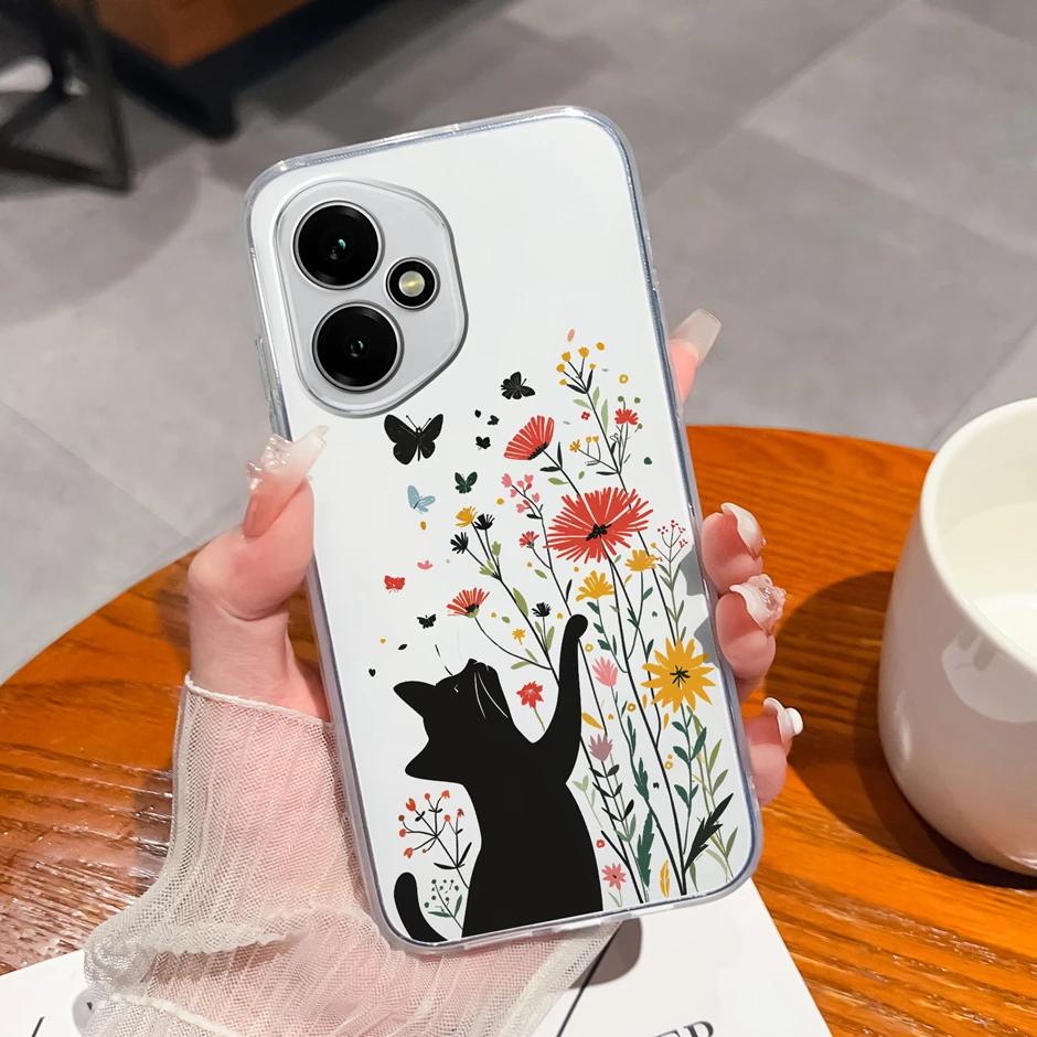 Pretty Flowers Transparent TPU Bumper Protective Cover