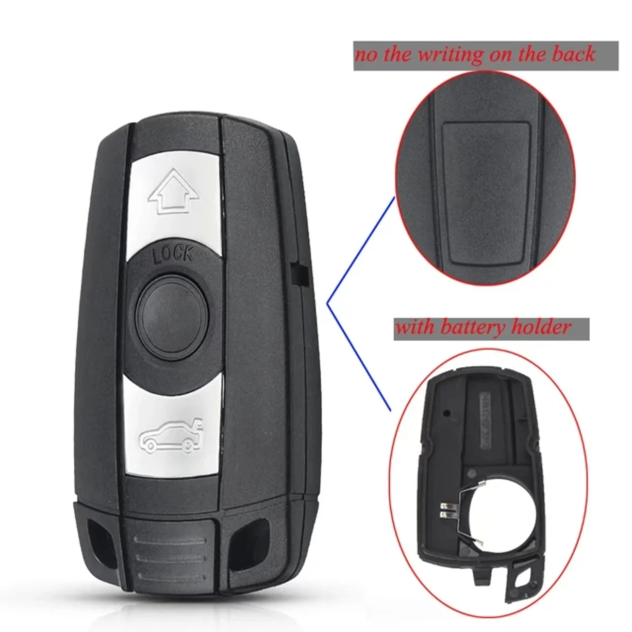 Jingxin Car Key Shell For BMW E90 E91 E92 E60 E70 E71 E72 E82 E87 E88 E89 1 3 5 6 Series Auto Smart Replace Blank Case With