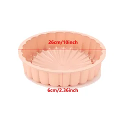 Durable Nonstick Silicone Baking Pan - Round (Pink)
