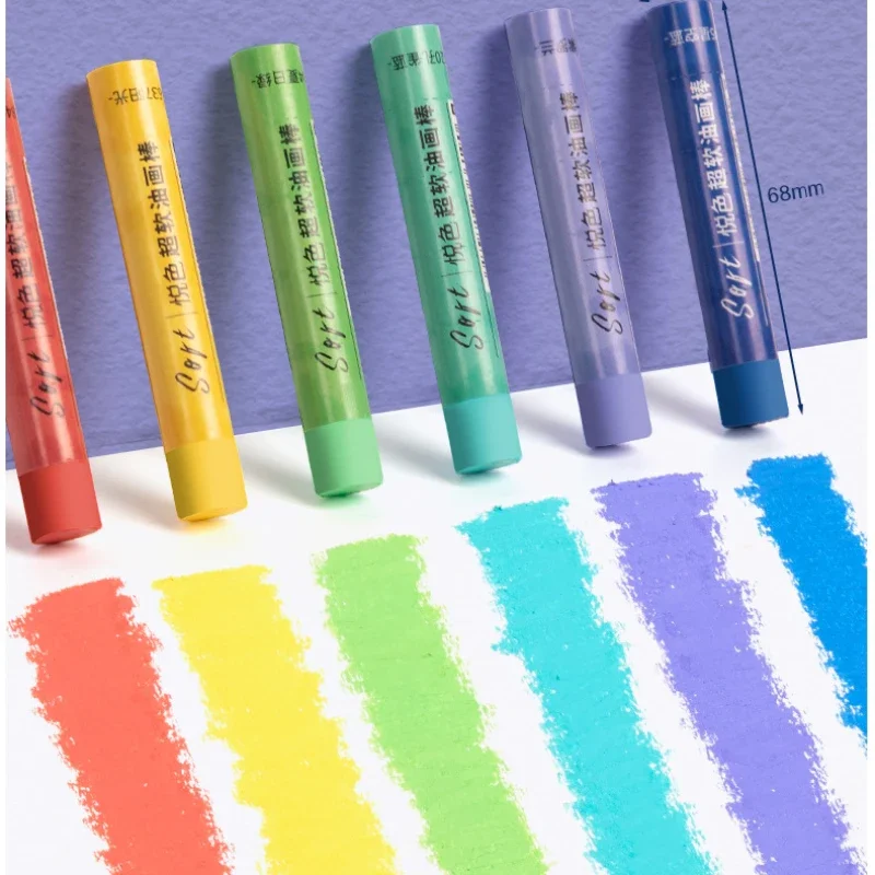 24/36/48 Color Super Soft Heavy Color Oil Painting Stick Children's Painting Safety and Non Toxic Crayon Special Tool