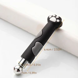 Ergonomic Cat Paw Nail Magnet with Silicone Handle and Shatterproof Glass (Shadow Black)