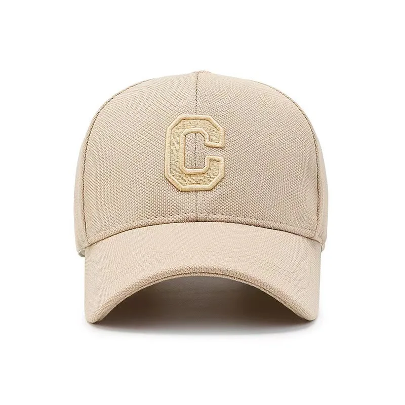 Simple Letter C Embroidered Baseball Cap For Men Women Solid Color Adjustable Sun Hat Unisex Casual Hip Hop Dad Trucker Cap