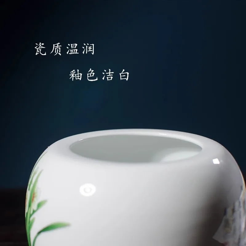 중국 스타일 세라믹 브러시 세탁기 - 서예 브러시 청소 컵, 골동품 잉크 그림 아트 데스크 장식