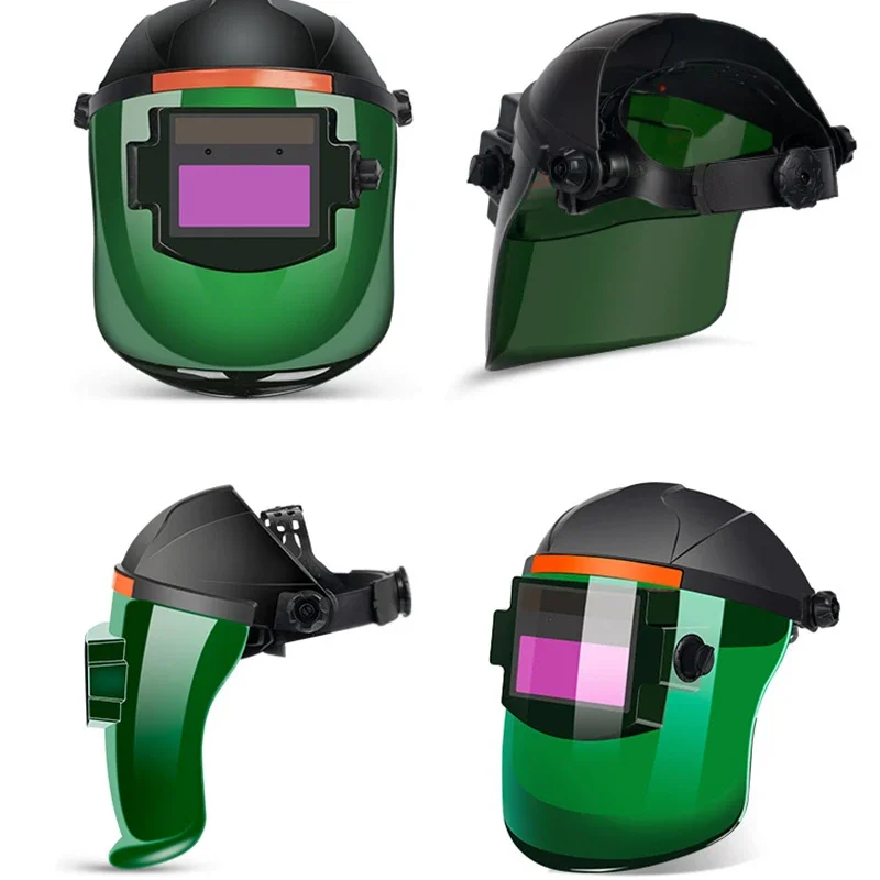 Automatic Darkening Welding Mask Protective Cover Welding Cap Argon Arc Face Head-Mounted Protective Equipment