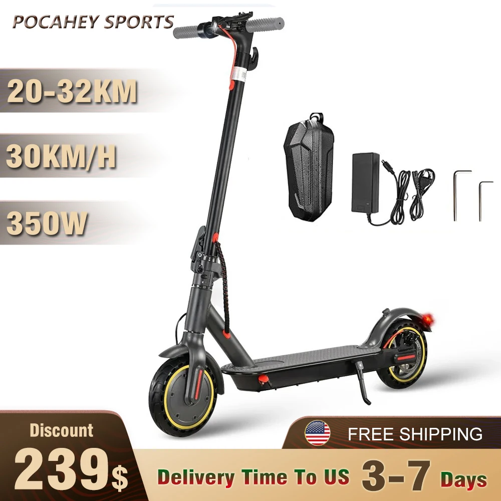 

350W Electric Scooter 36V 10.4AH Battery 30km/h Top Speed Adults eScooter 8.5" Electric Collapsible APP Smart Skateboard Scooter