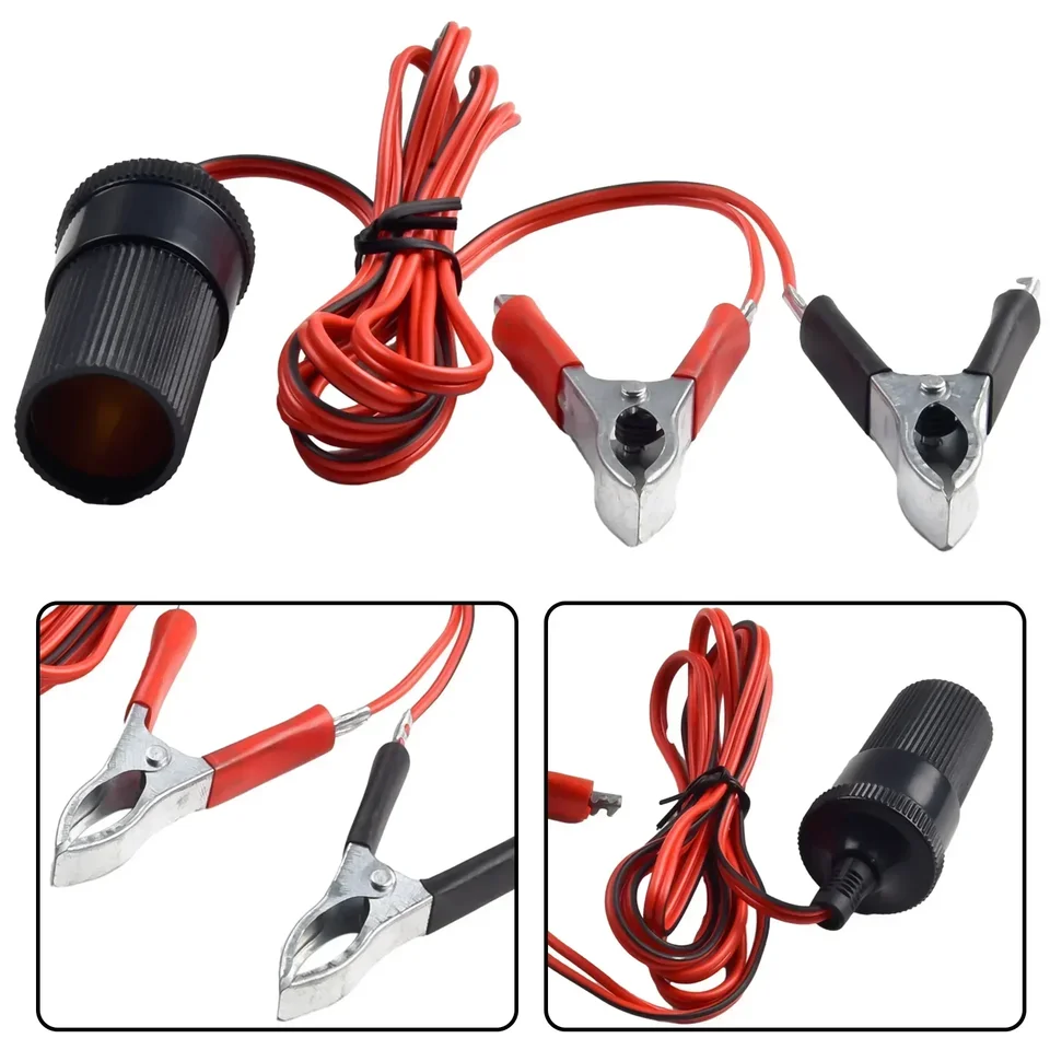 Leehitech 3M 12V/24V Cavo di Estensione per Accendisigari con LED, Presa Femmina Adattatore Caricabatteria da Auto Impermeabile Morsetto Batteria Automobile Clip Presa con Fusibile 15A Barca Moto Auto