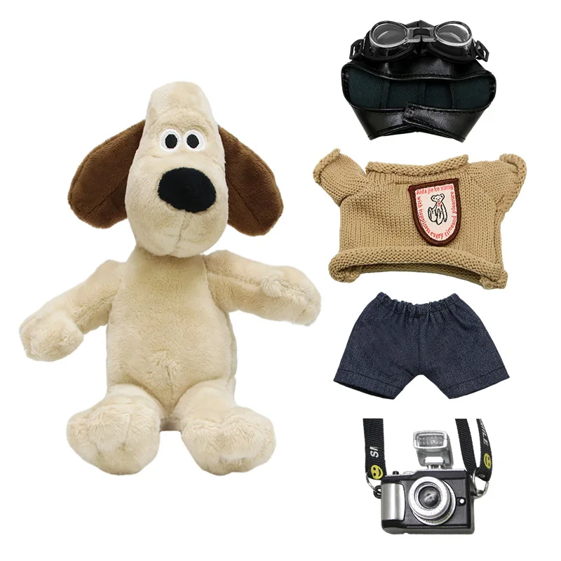 thumbnail image 1 of Muñeco de peluche de 24 cm con diseño de piloto Gromit, para decoración de interiores de coche, relleno de algodón PP, colgante para decoración de coche, regalo, 1 of 5