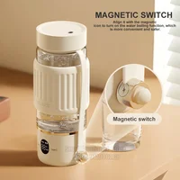 Bouilloire électrique Portable de 400ml, tasse chauffante pour voiture, bouilloire isolante intelligente, matériau en verre, bouteille chauffe-eau, bouilloire électrique pour voiture 2