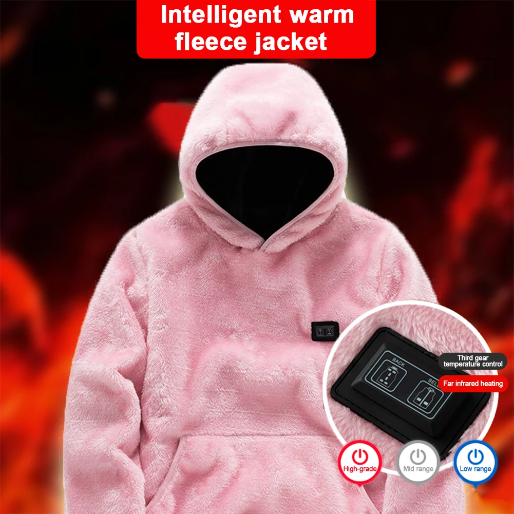 Heated Jacket Men Women USB Heating Hoodies Clothing Electric Winter Jacket Keep Warm Hiking Shirts Coat Suites Heated Vest 3