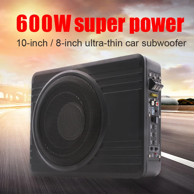 Subwoofer Da 8/10 Pollici Audio 600W Altoparlante In Lega Di Alluminio Ad Alta Potenza Modifica Subwoofer Sottosella Subwoofer Amplificato Ultrasottil