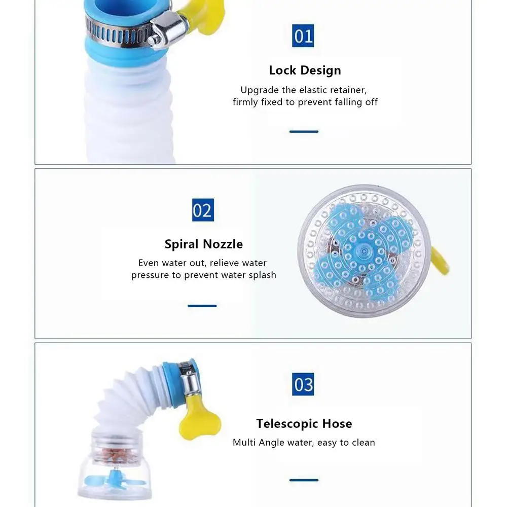 Description Picture 5 of itemWater Saving Tap Aerator 360-Degree Rotating Faucet Aerator Adapter For Bathroom Universal Faucet Accessories For Restaurant