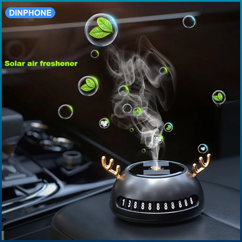 Solar Charging Car Air Freshener With Car Start-stop Spray Aromatherapy Machine Car Interior Accessories Essential Oil Diffuser