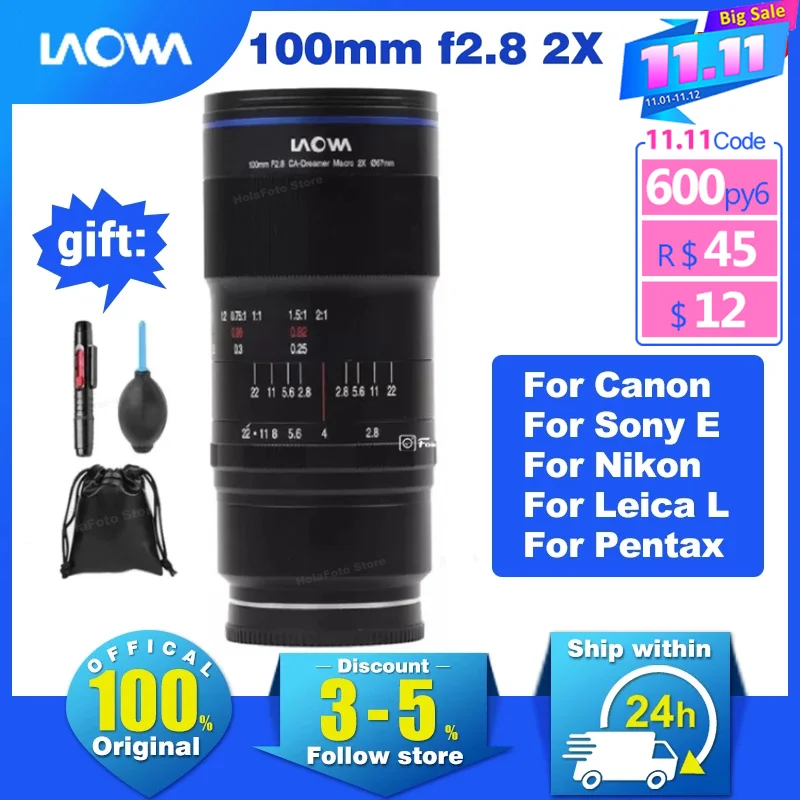 Venus Optics Laowa 100mm f/2.8 2X Manual Aperture Ultra Macro Camera