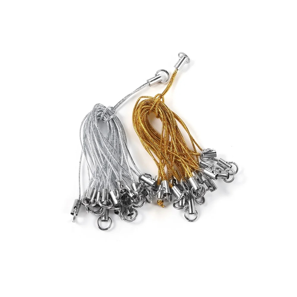 DIY Jewelry Accessories 50/100pcs Strap Charm Cord Lanyard Strap Cords Lobster Clasp Rope Keychains Hooks Mobile Set Charms