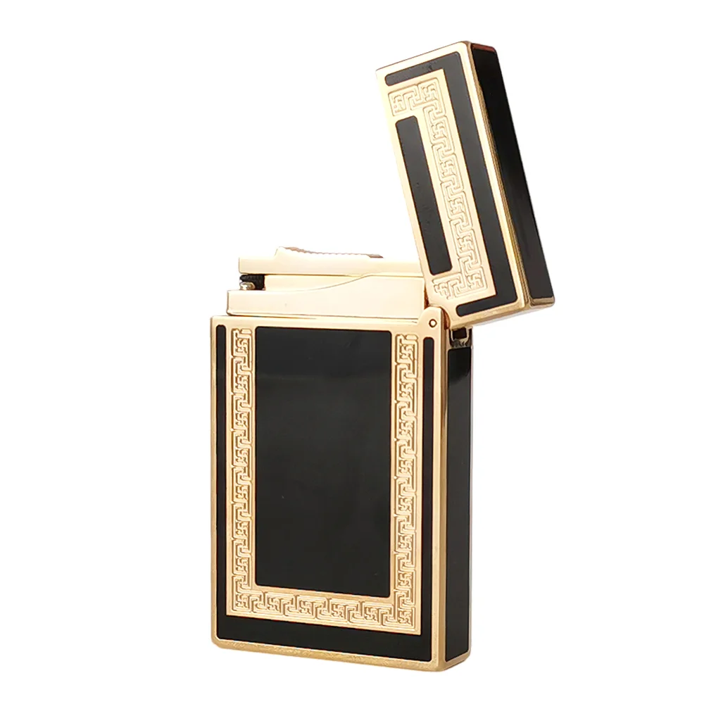 Retro Gas Lighter Metal Lacquer Tobacco Smoking Cigarette Gadgets Collection Men Farther Gifts Cigar Ourdoor Tools 2