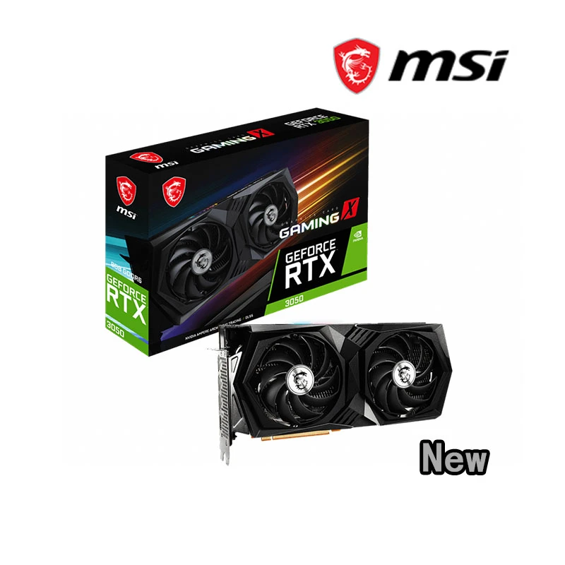  Новый игровой процессор MSI GeForce RTX 3050 8G X VENTUS 2X AERO ITX RTX3050 14000 МГц бит с поддержкой процессора AMD Intel LHR для настольных ПК