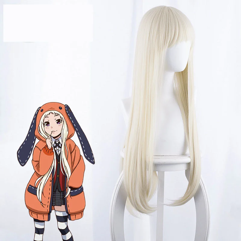 Yomoduki Runa Cosplay Costume Kakegurui Compulsive Gambler Runa Cosplay Wig and Orange Hooded Jacket JK Uniforms0 (10)