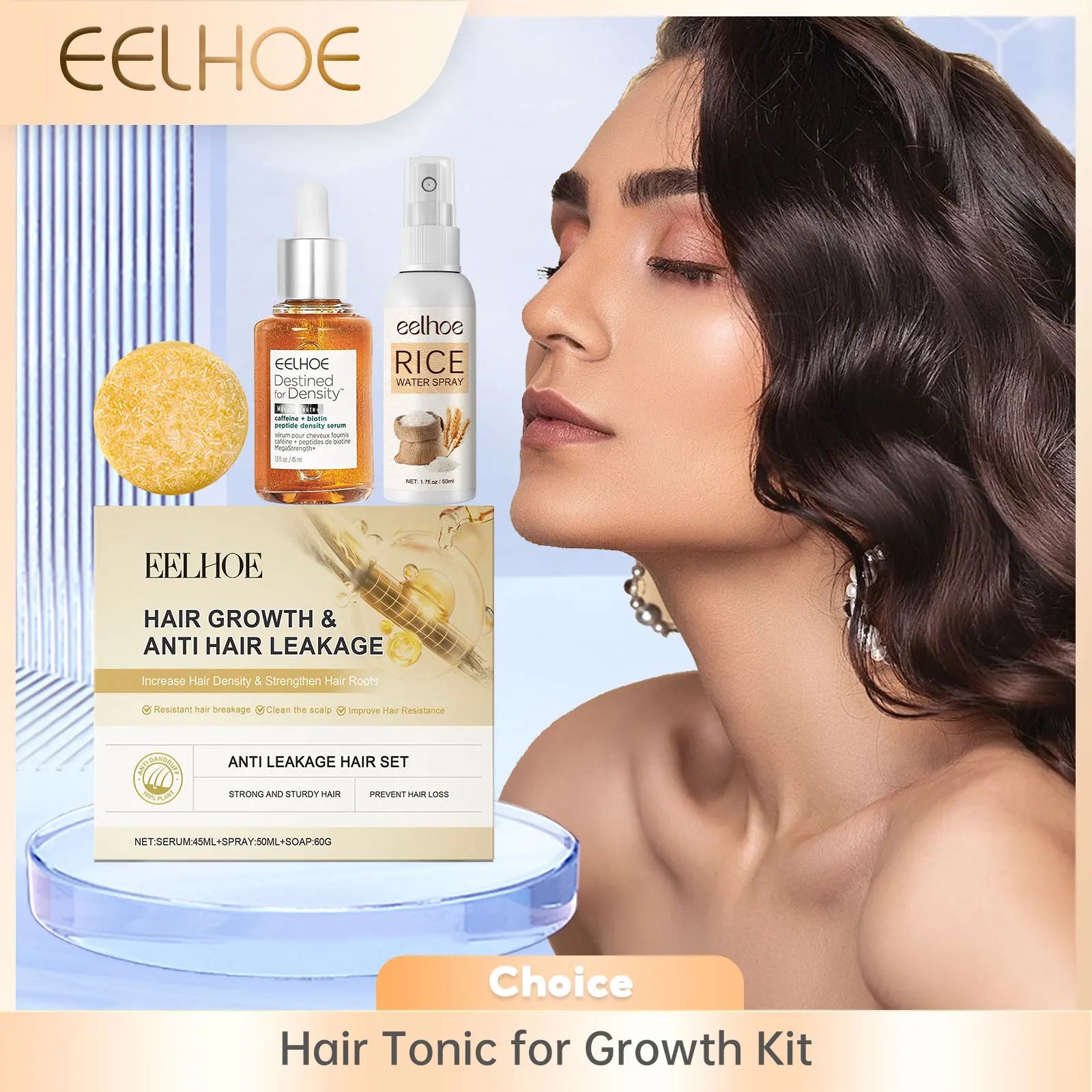EELHOE Hair Tonic for Growth Kit Deep Conditioning Hair Mask Ginger Hairs Treatment Deep Nourishing Strengthening Root Kit