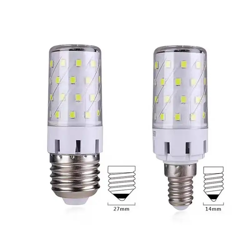 LED 콘 램프 12W 강한 빛 3000K 6000K E27 E14 램프 홀더 가정용 비상 조명 전구