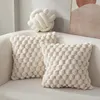 1pcs Pineapple Grid Turtle Pattern 3D Soft Plush Throw Pillowcase,Cream White For Living Room Sofa Bedroom Home Room Decor 1