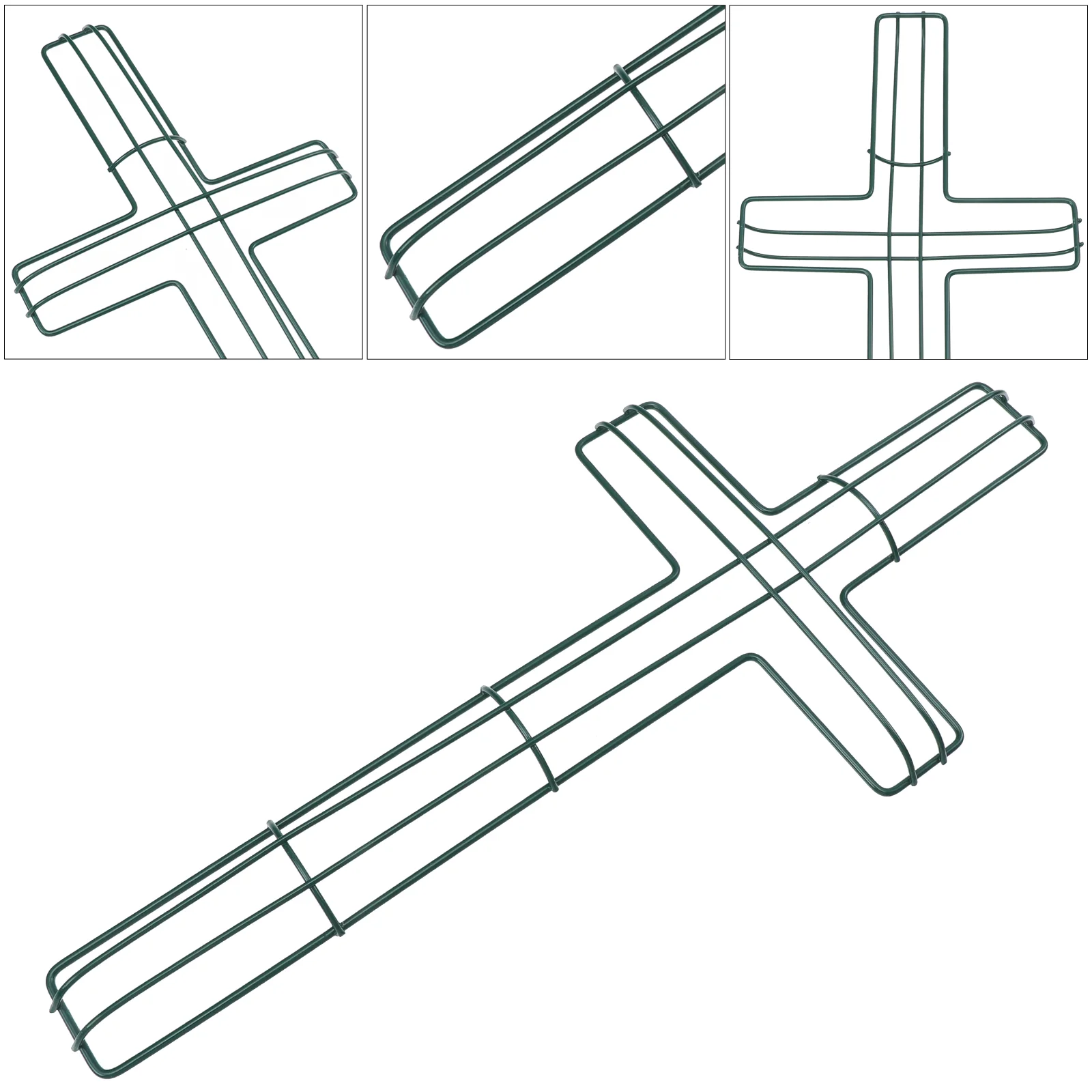 

Easter Iron Wreath Frames Cross Shaped Garland Frame Festival Garland Rack DIY Iron Wreath Support Making Supplies