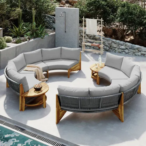 Rounded Outdoor Sofa Set 2