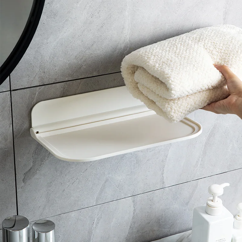 Floating Shelves Wall Mounted Hanging Shelves with White Towel