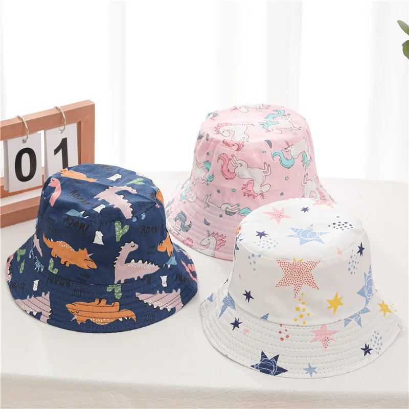 Dinosaur Print Baby Bucket Hat Cute Cartoon Cotton Children Fisherman Cap Toddler Boys Girls Summer Beach Sun Hats Panama Cap Dinosaur Print Baby Bucket Hat Cute Cartoon Cotton Children Fisherman Cap Toddler Boys Girls Summer Beach Sun Hats Panama Cap