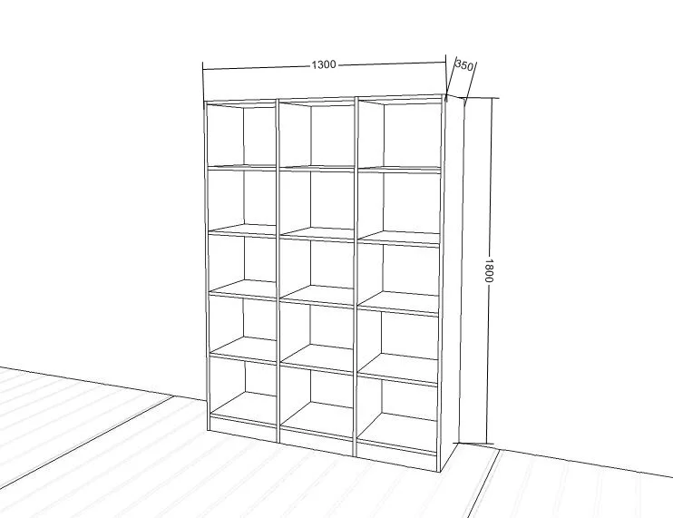 Libreria Moderna Bianca in Melaminico MFC per Ufficio e Soggiorno - immagine 4
