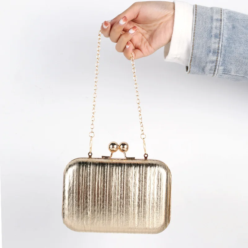 Purple Handbag Stripes Small Clutch Purse for Women Designer Luxury 2023 Crossbody Shoulder Wallets Evening Weddings Phone Bag