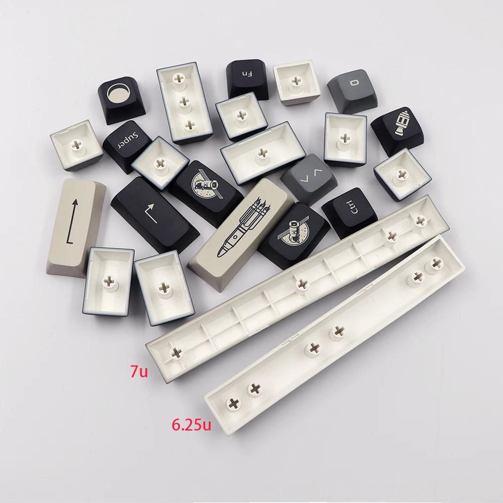 Apollo Tema Xda Keycap Grupo Alemão Francês Espanha Iso Dye Sub Keycaps para Tkl87 Gmmkpro 7u Barra de Espaço Azerty Personalizado - Imagem 4