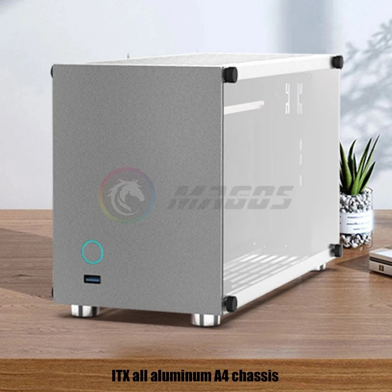 

Aluminum ITX Mini Case Gaming Desktop Computer With Double-sided Glass HTPC A05,PC Gamer DIY Gamer Cabinet 312*135*181mm