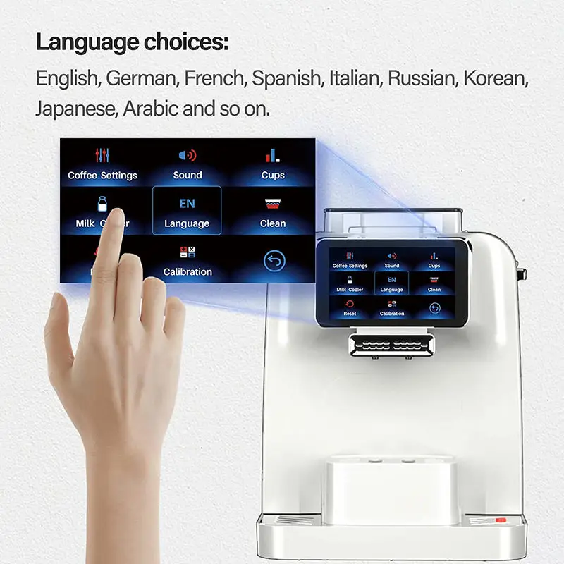 Hot Selling Touch Screen With Milk Jug Built-in Small Refrigerator Smart  Coffee Machine Wifi For Home Office