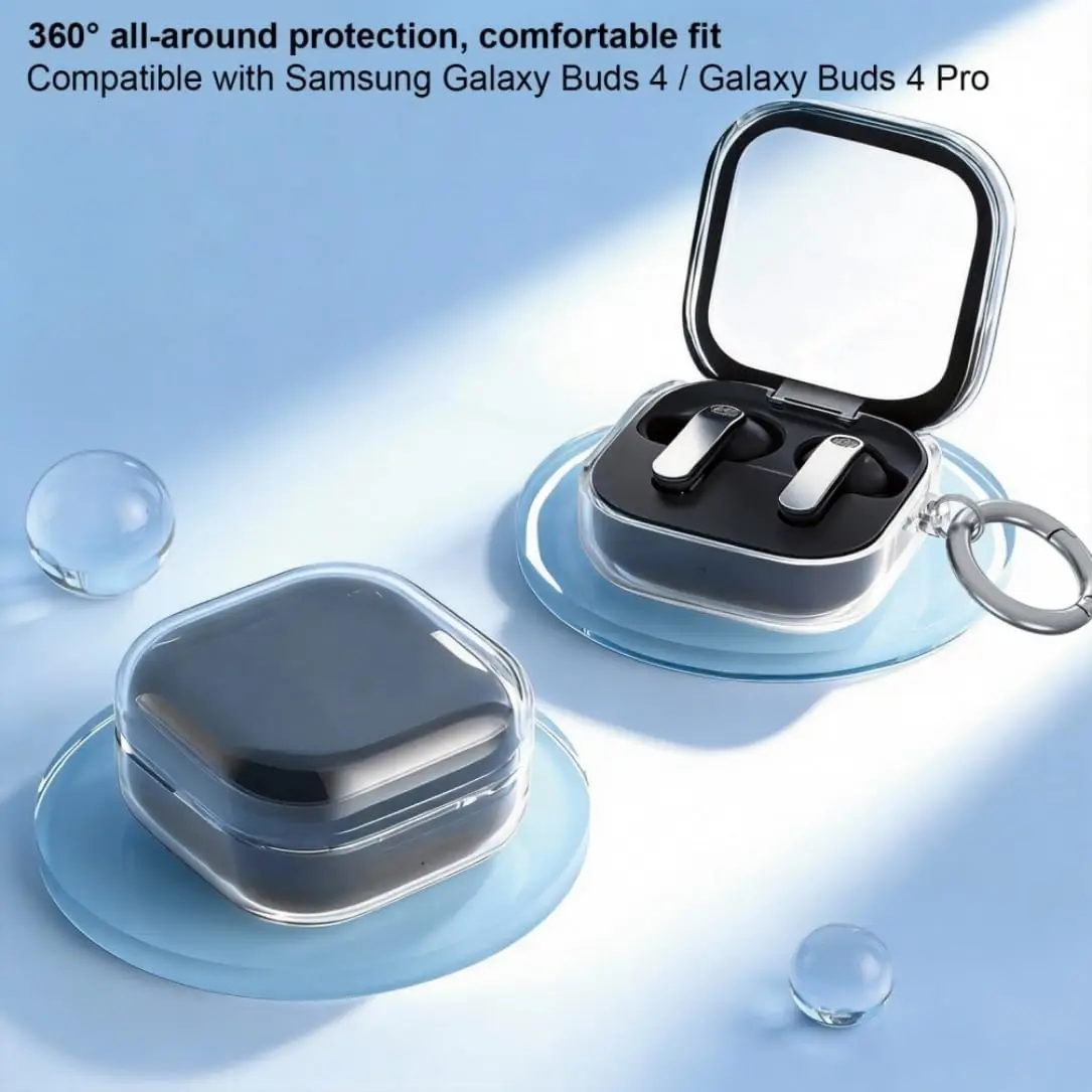 Soft Transparent TPU Case with Keychain & Cleaner Pen