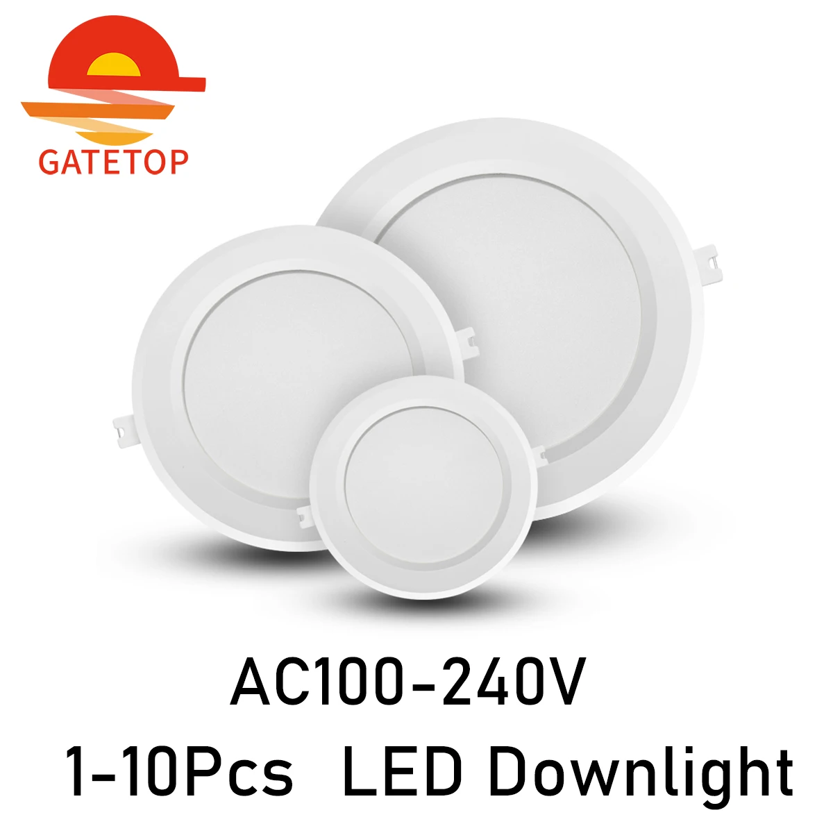 Led Downlight AC110V 220V Ceiling Light Spot Led Plafond Recessed Down Light Round 6/10/14/17/20/24W Spotlight Indoor Lighting