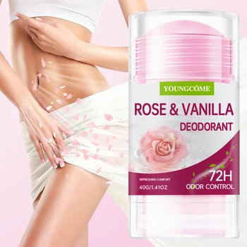 Deodorant Stick ROSE VANILLA Body Odor Remove Cream Removal Armpit Refreshing Antiperspirant Lasting Aroma Deodorant 1