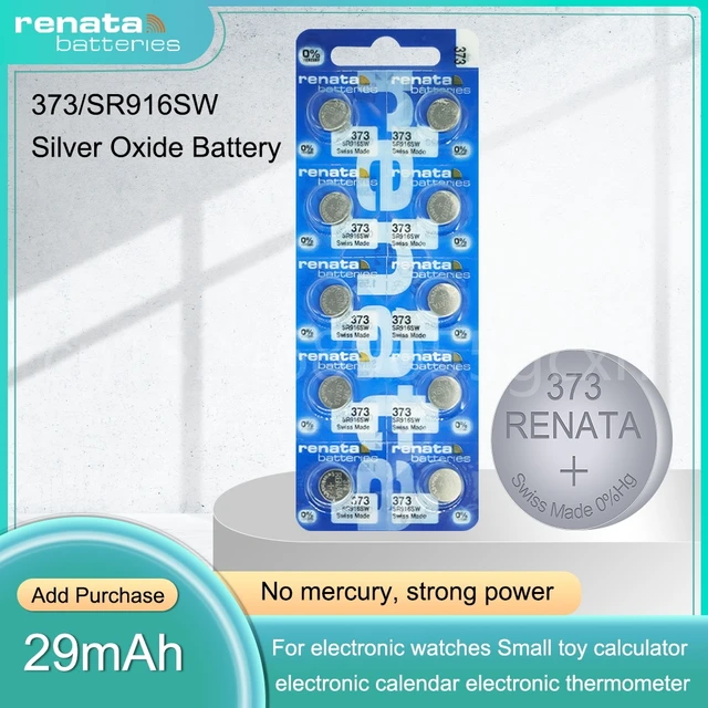 100% Original Renata 373 SR916SW 916 LR916 SR68 1.55V Silver Oxide Battery  for Watch Scale Clock Button Coin Cell Swiss Made - AliExpress