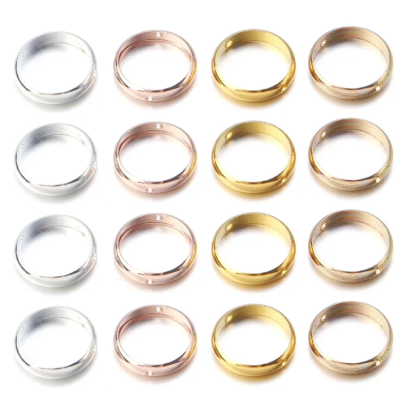 

Copper double hole ring 9/10/12mm external diameter for earrings DIY making Jewelry Making Accessories wholes