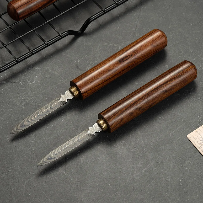 16CM Vintage Metal Letter Opener Cutter Sword Sandalwood Knife Handle Knife Weapon Collection Boys Toys Stationery