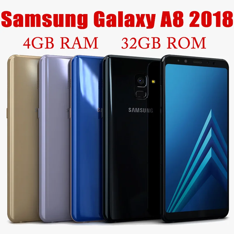 

Unlocked Samsung Galaxy A8 2018 A530F A530FD RAM 4GB ROM 32GB Octa Core 5.6" Cell Phone NFC Fingerprint Original Smartphone