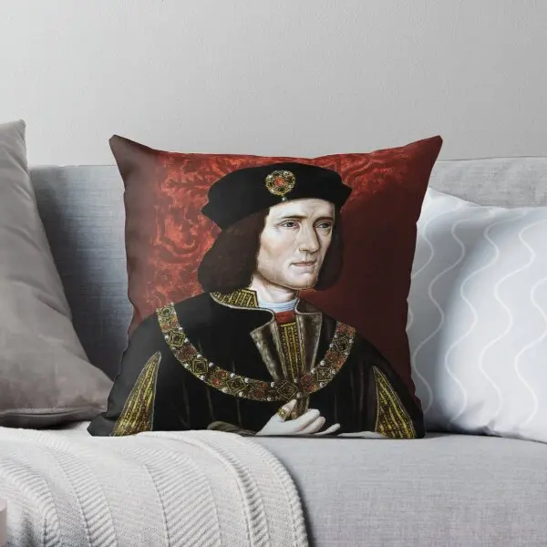 

King Richard Iii Of England Printing Throw Pillow Cover Car Bedroom Decor Home Bed Wedding Fashion Pillows not include One Side