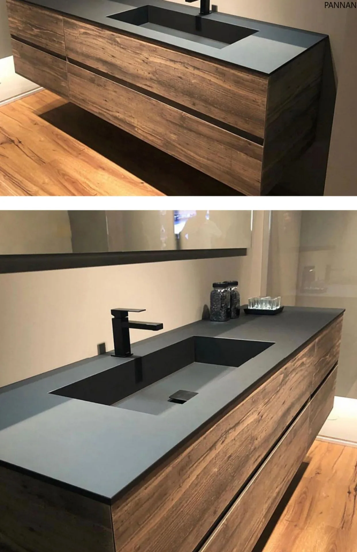 Japanese log color solid wood rock slab bathroom cabinet combination  bathroom washstand hand washbasin pool cabinet - AliExpress, image size:1240x1918