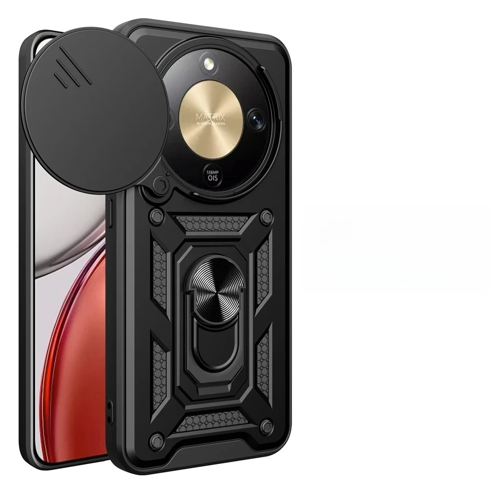 Durable Magnetic Phone Case with Ring Holder and Military Grade Protection