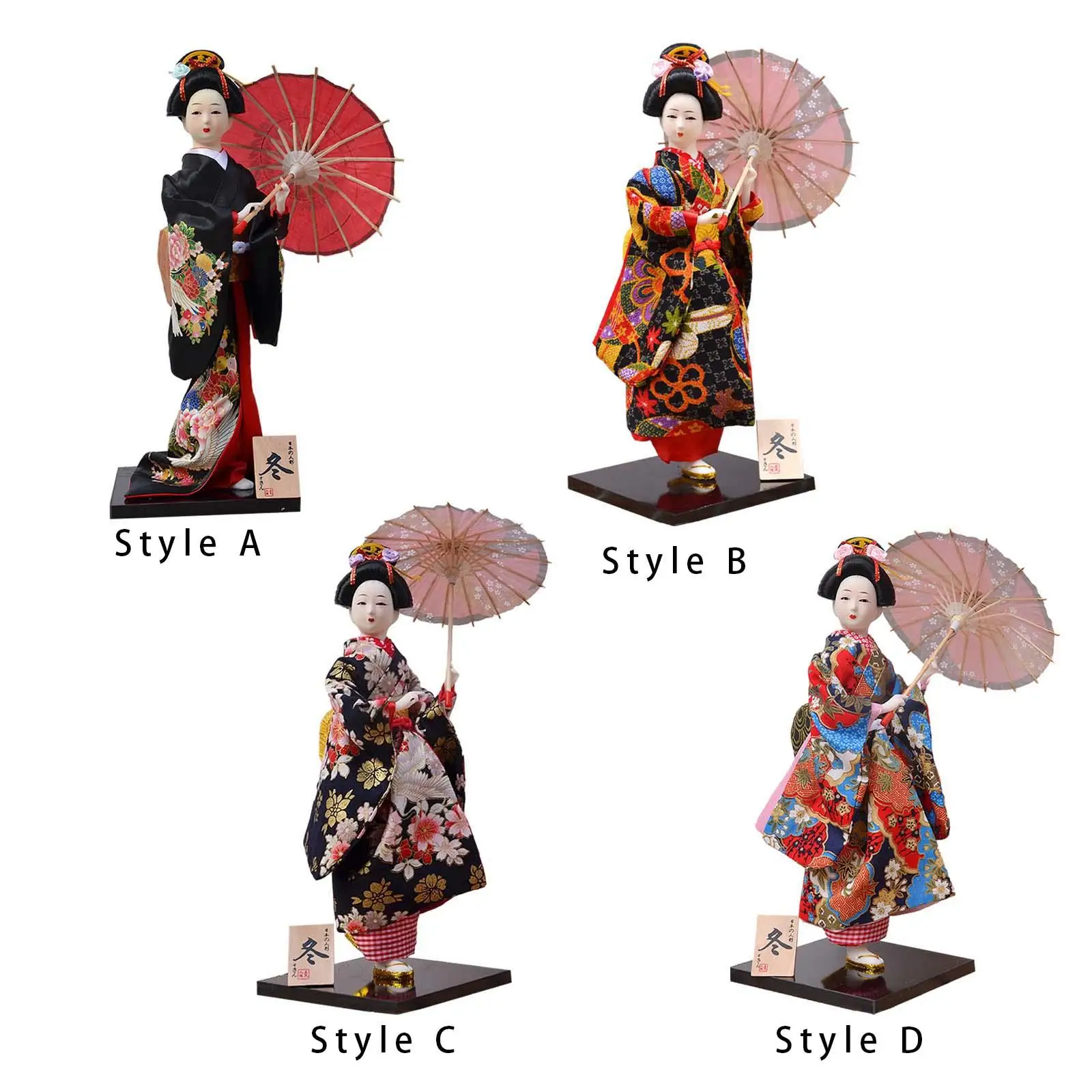 Statuetta Da Collezione Giapponese Statuetta Da Donna Kabuki Antica Orientale